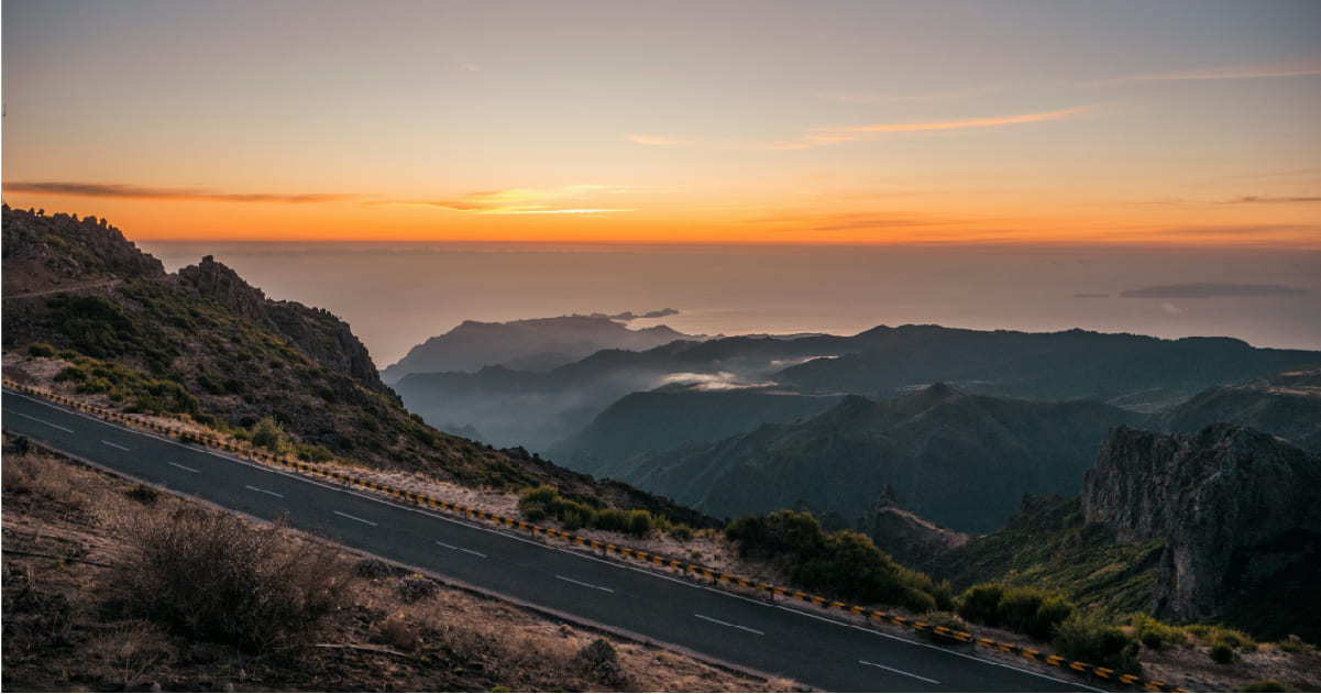 Sunrise and sunset Madeira